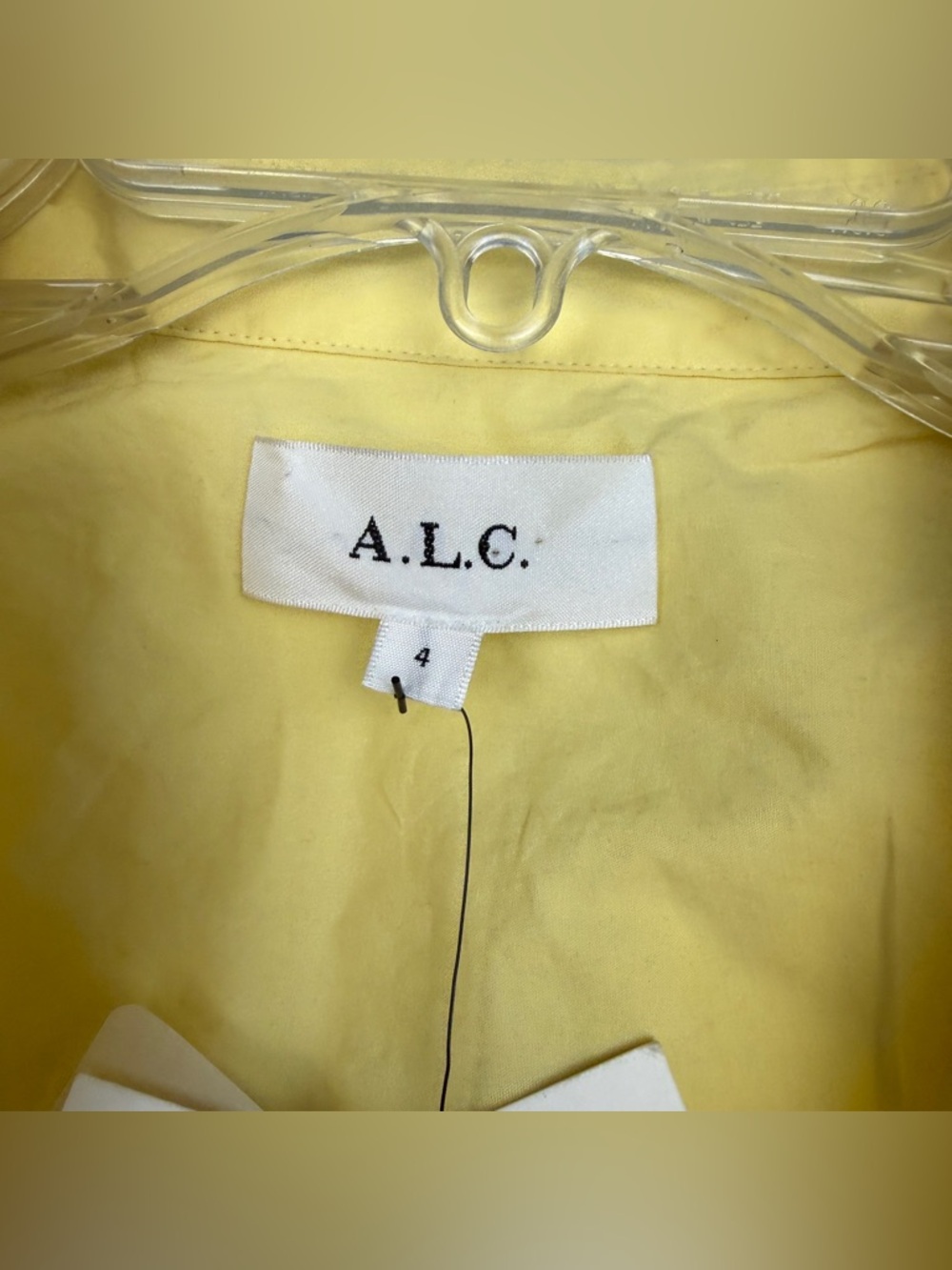 A.L.C. Georgia Yellow Button Twist Shirt Cutout Dress - Picture 5 of 8
